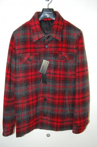LITHIUM HOMME C.P.O. JACKET 〈MIX-CHECK WOOL〉 RED   