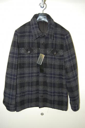 LITHIUM HOMME C.P.O. JACKET 〈MIX-CHECK WOOL〉 NAVY  