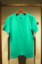 2016 S/S M v-neck t-shirts regular earth green