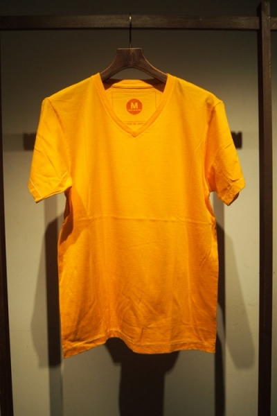 2016 S/S M v-neck t-shirts regular orange
