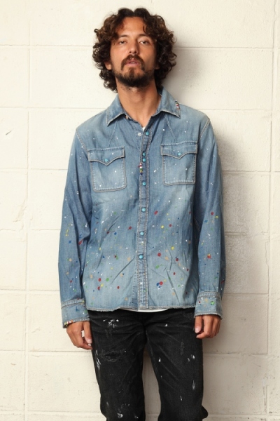 2019 S/S TMT HQ PAINT&CRUSH DENIM SHIRTS