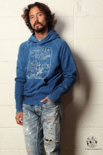 2019 S/S TMT POPEYE(R)×TMT INDIGO-DYED HOODIE(SURF CRAZY)