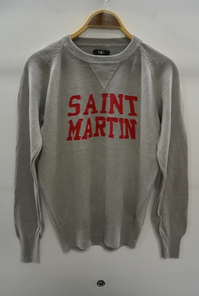 2016 S/S TMT CREW NECK KNIT(SAINT MARTIN) GRAY