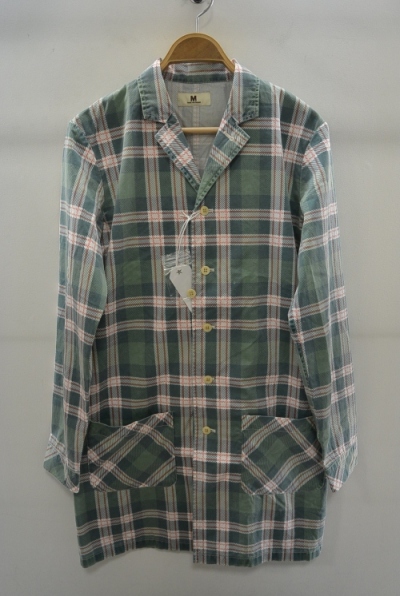 2016 S/S M / original madras long check shirts (green)