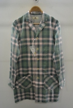 2016 S/S M / original madras long check shirts (green)