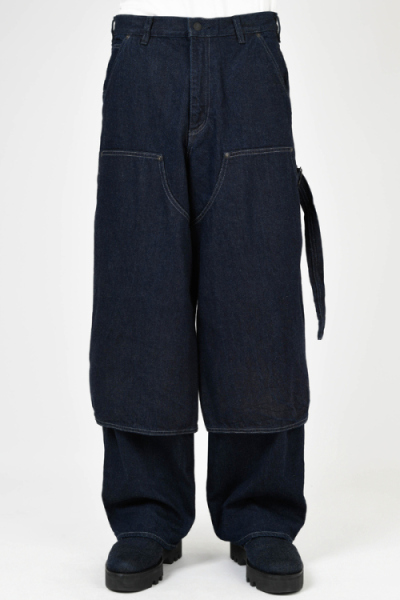 2024 S/S LAD MUSICIAN 12oz DENIM DOUBLE KNEE PAINTER PANTS