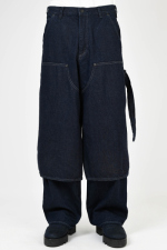 2024 S/S LAD MUSICIAN 12oz DENIM DOUBLE KNEE PAINTER PANTS