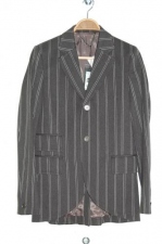 2012 S/S GalaabenD 24Gラッセルシルケットストライプ 7224 CHARCOAL