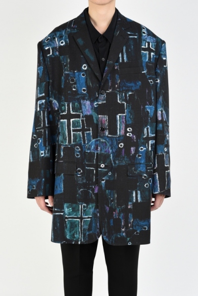 2020 S/S LAD MUSICIAN INKJET CROSS 3B BIG JACKET