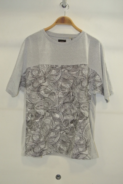 2014 S/S JAMA RICO C/N/R NEP TENJIKU×BIG PAYSLEY PRINT BROAD GREY