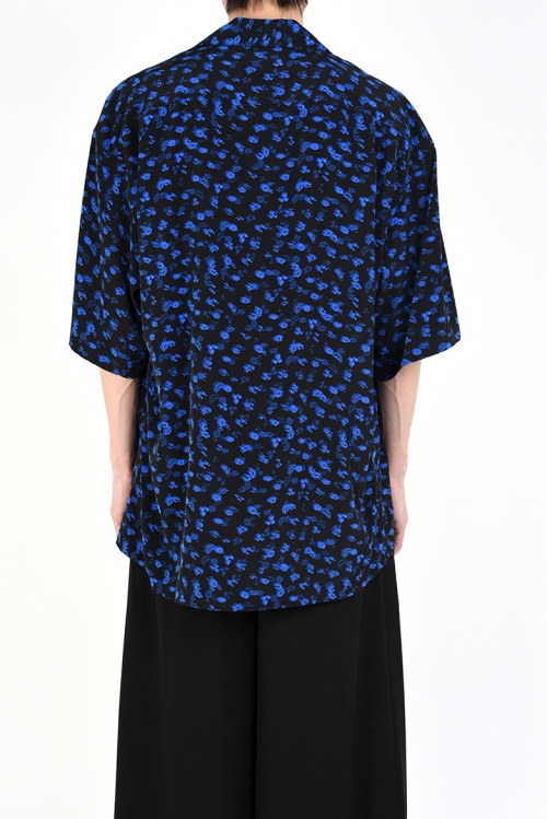 【ハム】 lad musician 20aw 花柄 髑髏 セットアップ LAD MUSICIAN 20AW 髑髏FLOWERシャツ BLUE 新品