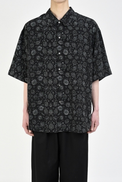 2020 S/S LAD MUSICIAN DECHINE INKJET PAISLEY SHORT SLEEVE BIG SHIRT