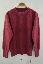 2016 A/W TMT SLAB FRENCH TERRY CREW NECK (REVERSE) BURGUNDY