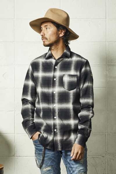 2020 A/W TMT HERRINGBONE OMBRE PLAID SHIRTS (TSHF2004)