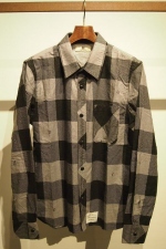 2015 A/W M / original buffalo check shirts (gray) 