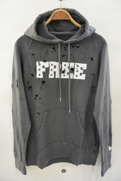 2016 A/W M broken pullover parka (FREE) black