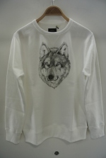 2014 A/W JAMA RICO URAGE PRINT SWEAT SHIRT WOLF WHITE