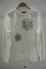2014 A/W JAMA RICO URAGE PRINT SWEAT SHIRT SNOW WHITE
