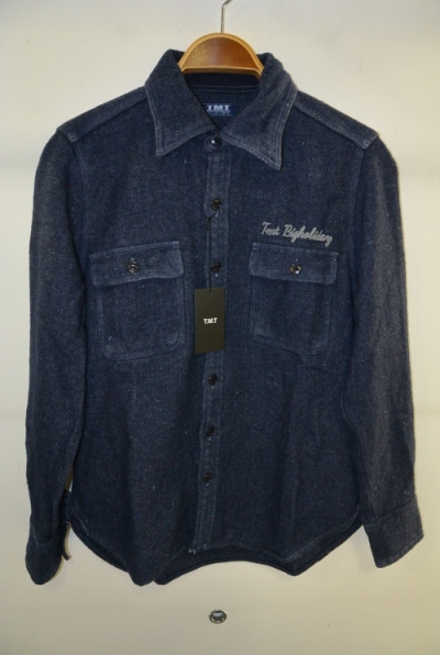 2015 A/W TMT L/SL INDIGO WOOL SHIRT INDIGO