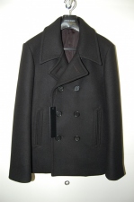 2013 A/W LITHIUM HOMME 新型 HEAVY MELTON SHORT PEA COAT BLACK