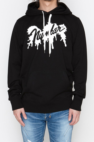 2018 A/W NUMBER (N)INE number9 PAINT_REGULAR HOODY SWEATSHIRT