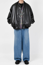 2025 A/W LAD MUSICIAN FAUX LAMBSKIN MA-1