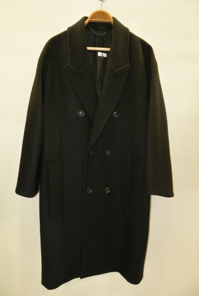 2016 A/W GalaabenD 1/60 圧縮カノコ Drop Shoulder  Dauble Coat 02/BLACK