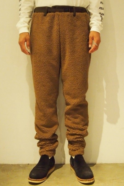 2018 A/W M fleece mountain easy pants brown